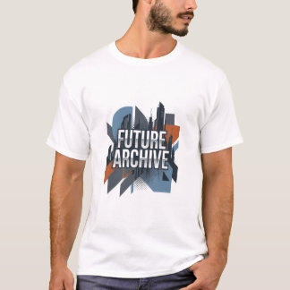 Framtida arkiv Modern geometrisk stadsbild T Shirt