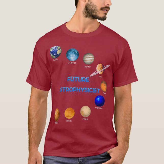 Framtida astrofysikfysik rymdfysik astronomi t shirt (Framsida)
