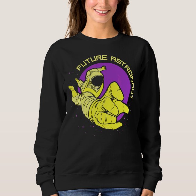 Framtida Astronaut Astronomy Rocket Space Planets T Shirt (Framsida)