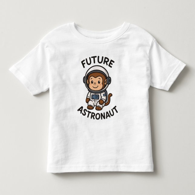 Framtida astronaut - Cute Space-apa T Shirt (Framsida)