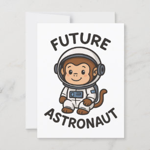 Framtida astronaut - Cute Space-apa Vykort