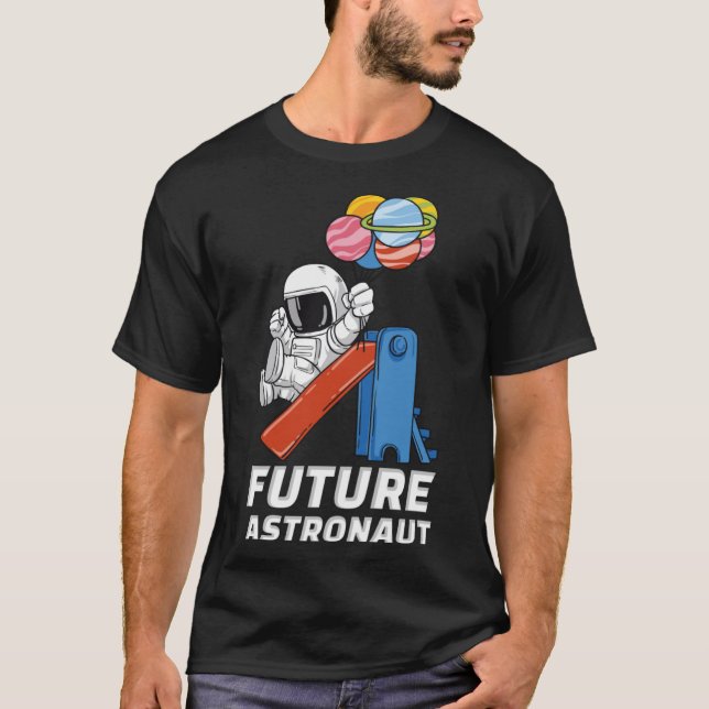 Framtida astronaut med planeter t shirt (Framsida)