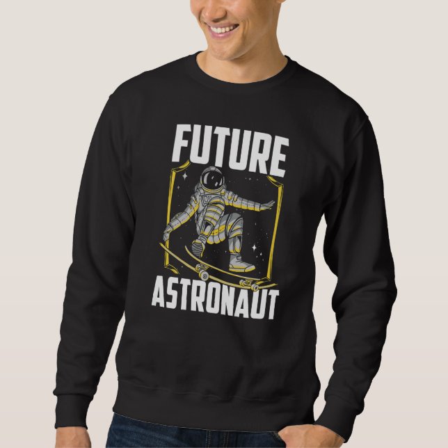 Framtida astronaut Planets rymd Rocket Astronomy Lång Ärmad Tröja (Framsida)