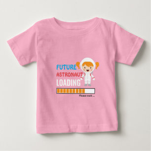 Framtida astronaut som lastar Småbarn Party Rosa G T Shirt