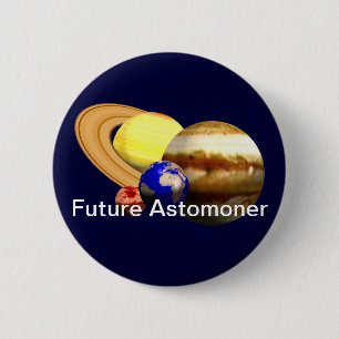Framtida astronomer med solsystem knapp