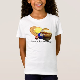 Framtida astronomer med solsystem t shirt