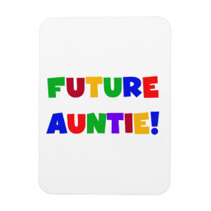 Framtida Auntie Primary Färg T-shirts and Gifts Magnet
