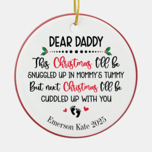 Framtida Baby Pappa jul Julgransprydnad Keramik