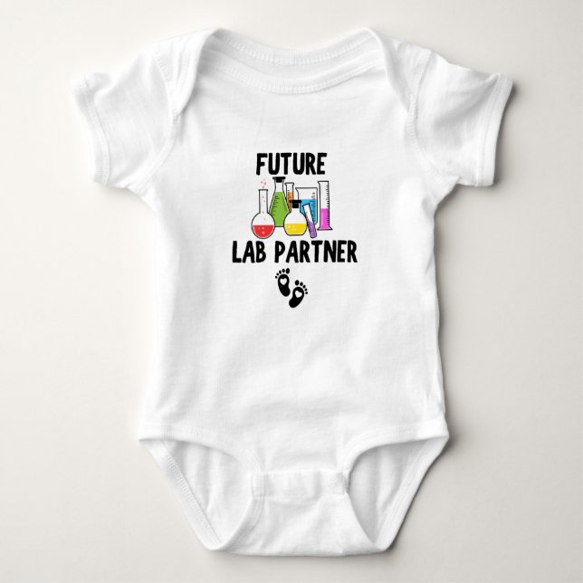 Framtida Baby-partnervetenskapen i Lab Baby T Shirt (Framsida)