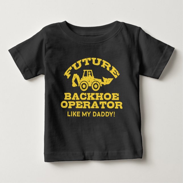 Framtida backhooperator som min pappa t shirt (Framsida)