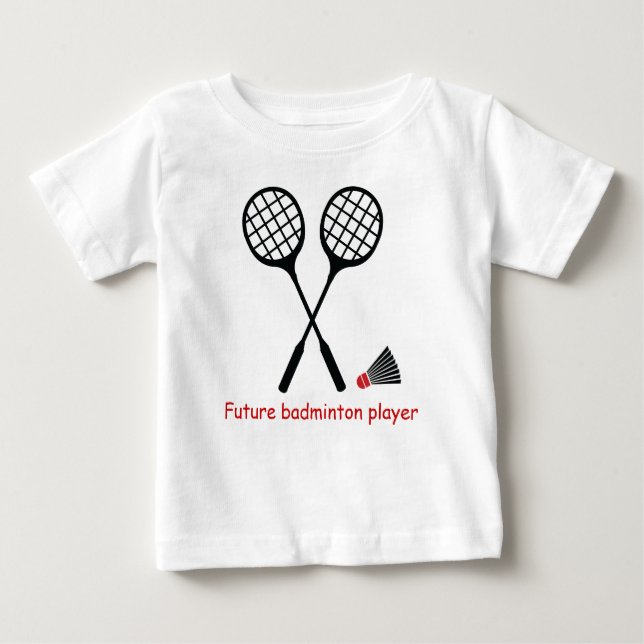 Framtida badminton-spelare, racquet & shuttlecock tee (Framsida)
