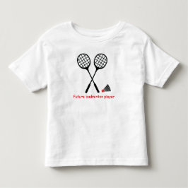 Framtida badminton-spelare, racquet & shuttlecock tröja