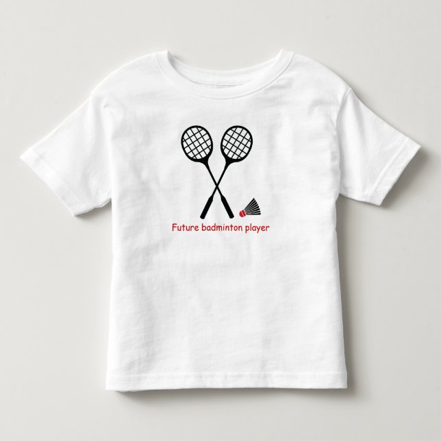 Framtida badminton-spelare, racquet & shuttlecock tröja (Framsida)