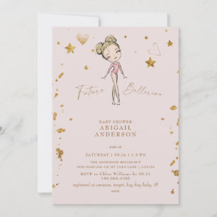 Framtida Ballerina Baby Shower-inbjudan Inbjudningar