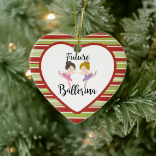 framtida ballerina julgransprydnad keramik