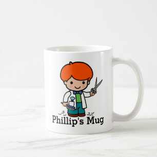 Framtida Barber/Hairdresser Boy in with Scissors Kaffemugg