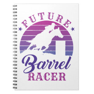 Framtida Barrel Racer Cowgirl Rodeo Barrel Tävla Anteckningsbok