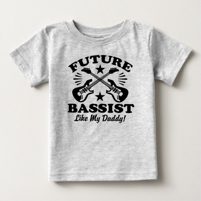 Framtida Bass-spelare som pappa T-shirt (Framsida)