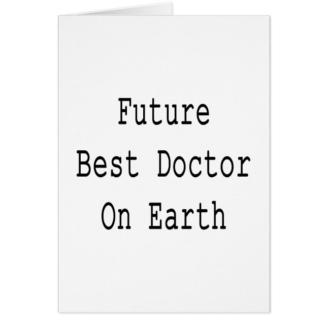 Framtida bäst doktor på jord OBS kort (Framsidan)