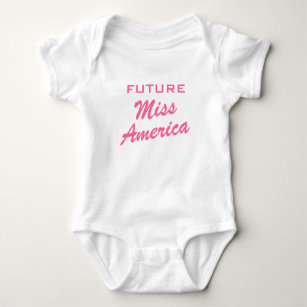 Framtida bekläda för Fröcken Amerika   flickabebis T-shirt