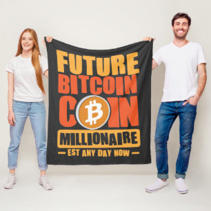 Framtida BITCOIN Coin Millionaire, nästan vilken d Fleecefilt