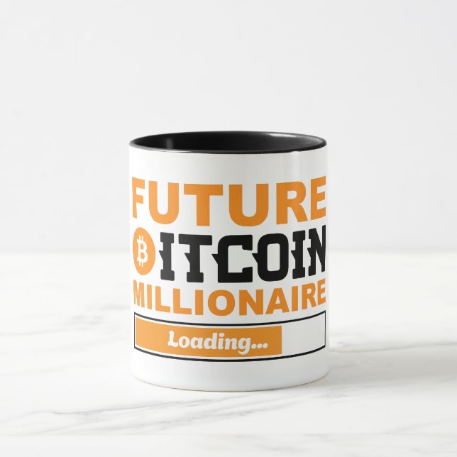 Framtida Bitcoin Millionaire-laddning Mugg (Center)
