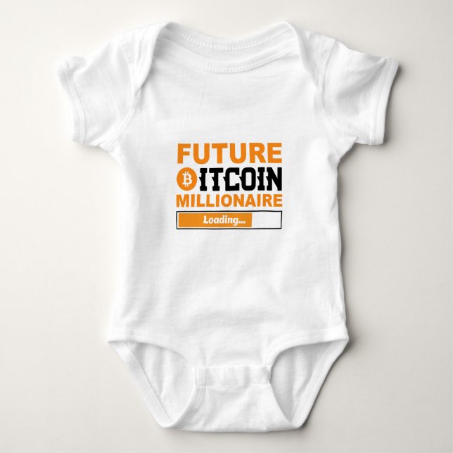 Framtida Bitcoin Millionaire-laddning T Shirt (Framsida)