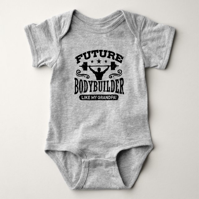 Framtida BodyBuilder som min farfar T Shirt (Framsida)