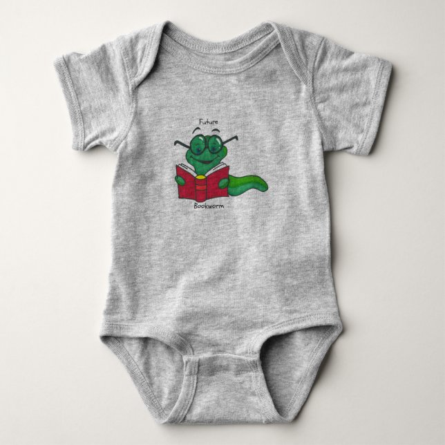 Framtida bokmalbabyBodysuit Tröja (Framsida)