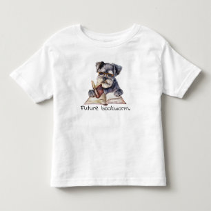 Framtida bokmask, Hund, läsning av Baby T Shirt
