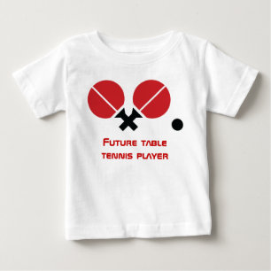 Framtida bord tennis ping-pong-spelare, racketar, tee