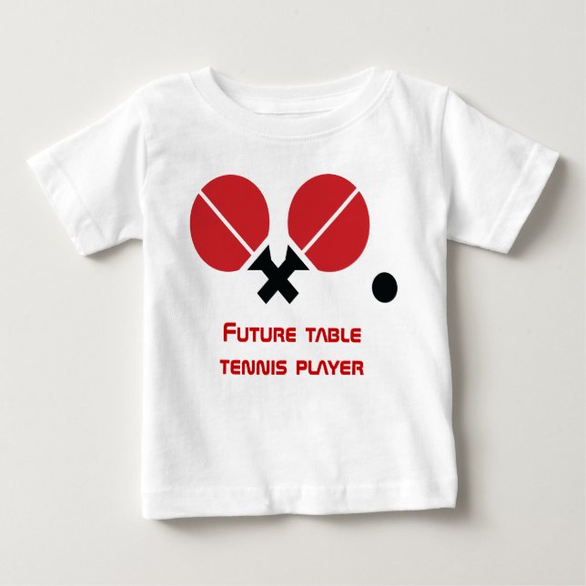 Framtida bord tennis ping-pong-spelare, racketar,  tee (Framsida)