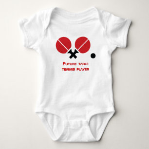 Framtida bord tennis ping-pong-spelare, racketar, tee