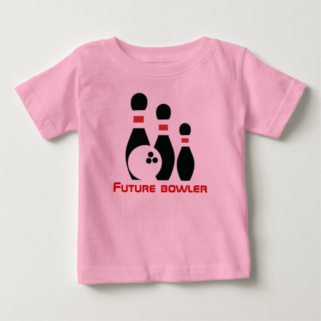 Framtida bowlareare, bowlingboll och stift tröja (Framsida)