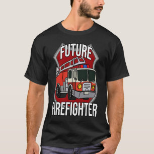 Framtida brandman Fire Lastbil Car Kids Boy T Shirt