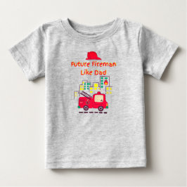 Framtida brandman som pappa Handritad T Shirt