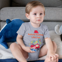 Framtida brandman som pappa Handritad T Shirt
