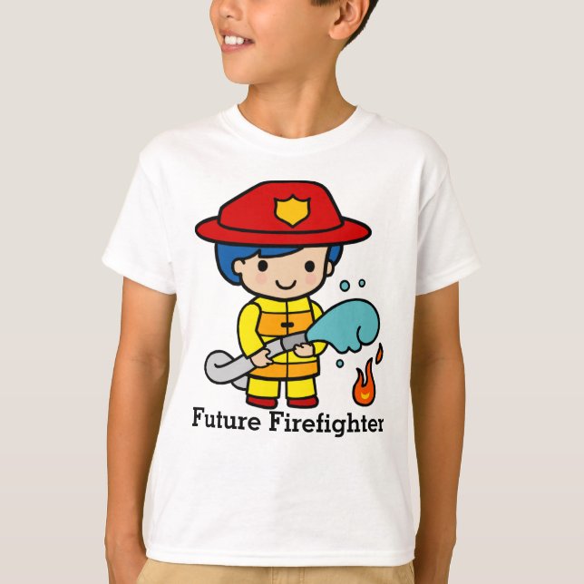 Framtida brandmän som släcker eld t shirt (Framsida)