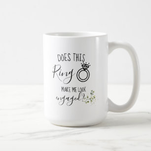 Framtida Bride Förlovning Ring Grey Löv Kaffemugg