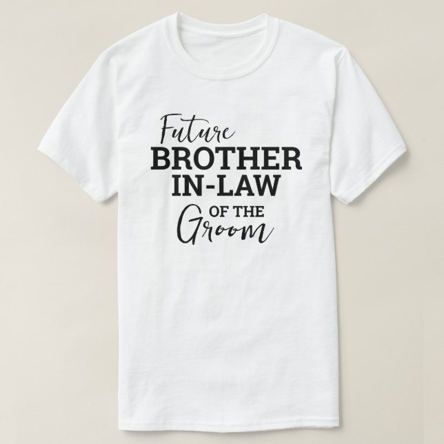 Framtida bror i Groom WV Bröllop T Shirt (Design framsida)