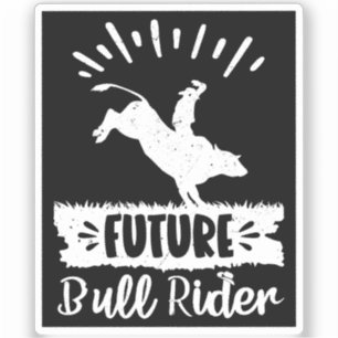 Framtida Bull Rider Bull Riding Rodeo presenterar  Klistermärken