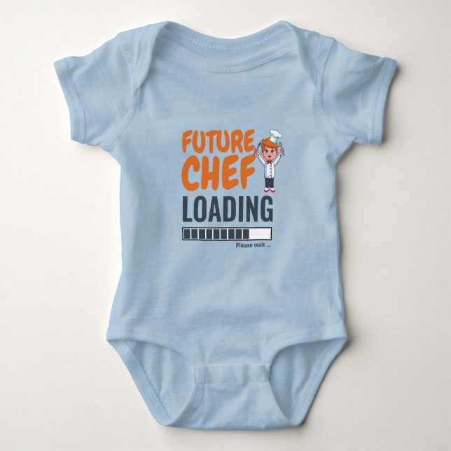 Framtida Chef Loading Blue Lunt gör din egen pojke T Shirt (Framsida)