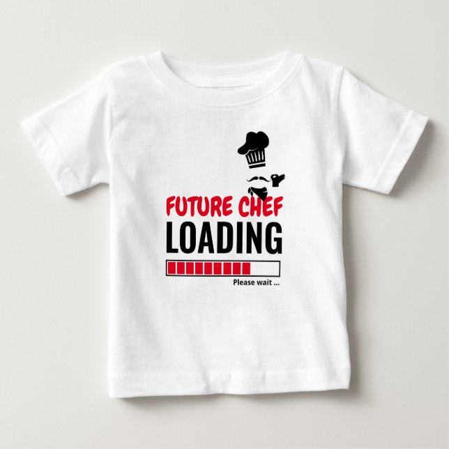 Framtida Chef Loading Snyggt Funny Personlig Boy T Shirt (Framsida)