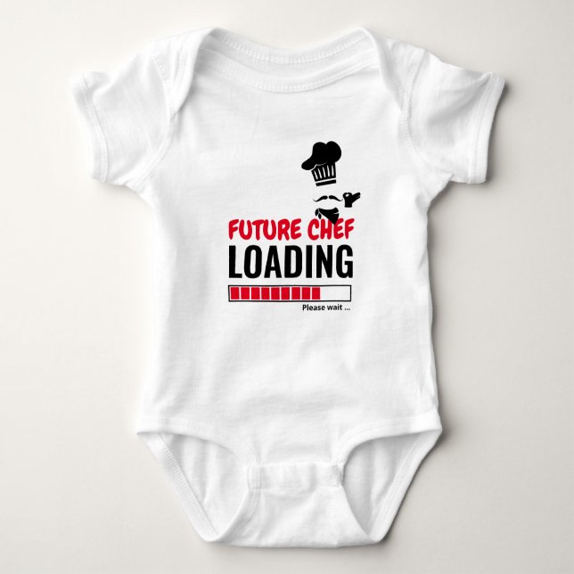 Framtida Chef Loading Snyggt Funny Personlig Boy T Shirt (Framsida)