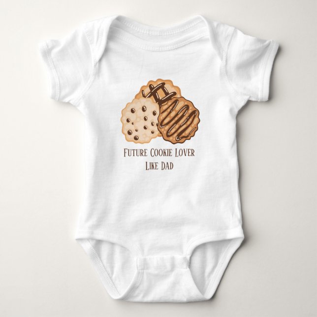 framtida cookie älskare liknande Pappa unisex T Shirt (Framsida)