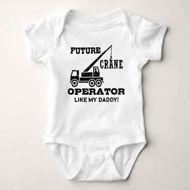 Framtida Crane-operatör som min pappa T Shirt (Framsida)