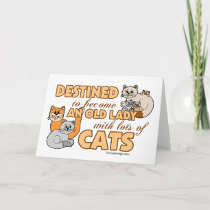 Framtida Crazy Cat Dam-stildesign Kort
