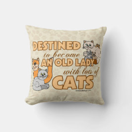 Framtida Crazy Cat Dam-stildesign Kudde