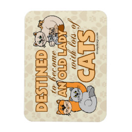 Framtida Crazy Cat Dam-stildesign Magnet