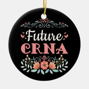 Framtida CRNA Nurse Anesthetist Julgransprydnad Keramik